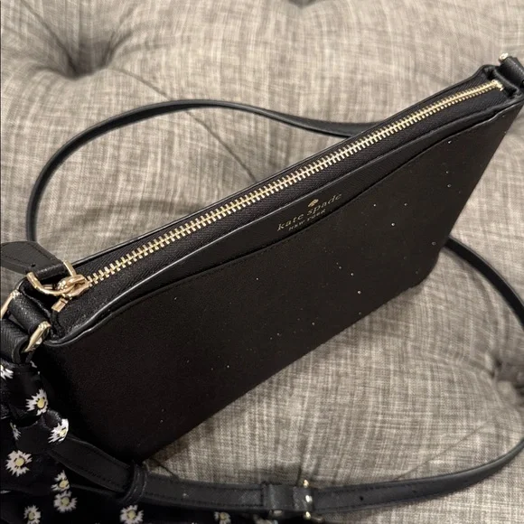 Kate Spade Shimmy Glitter Black Sparkle Crossbody - Picture 10 of 17
